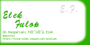 elek fulop business card