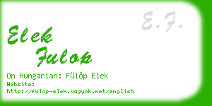 elek fulop business card